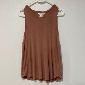Athleta Sleeveless Tank Top Small Terracotta Brown Lightweight Lounge Activewear